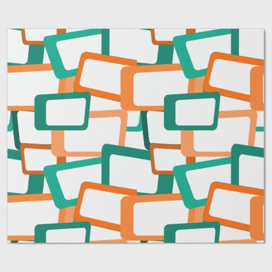 Moderne tussenliggende rechthoeken cadeaupapier (Vlak)