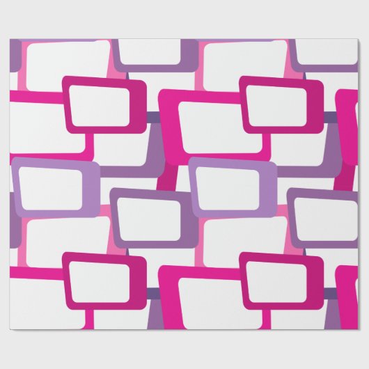 Moderne tussenliggende rechthoeken cadeaupapier (Vlak)