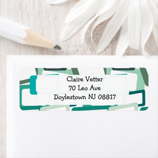 Moderne tussenliggende rechthoeken etiket (Insitu)