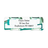 Moderne tussenliggende rechthoeken etiket (Voorkant)