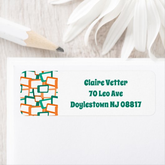 Moderne tussenliggende rechthoeken etiket (Insitu)