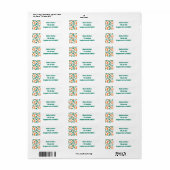 Moderne tussenliggende rechthoeken etiket (Full Sheet)