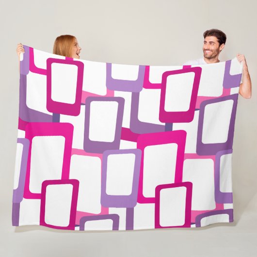 Moderne tussenliggende rechthoeken fleece deken (In situ)