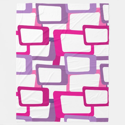 Moderne tussenliggende rechthoeken fleece deken (Voorkant)