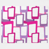 Moderne tussenliggende rechthoeken fleece deken (Voorkant (Horizontaal))