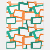 Moderne tussenliggende rechthoeken fleece deken (Voorkant)