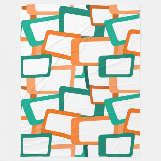 Moderne tussenliggende rechthoeken fleece deken (Voorkant)