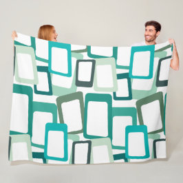 Moderne tussenliggende rechthoeken fleece deken