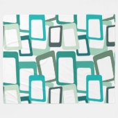 Moderne tussenliggende rechthoeken fleece deken (Voorkant (Horizontaal))