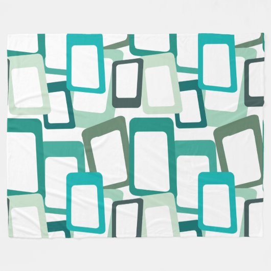 Moderne tussenliggende rechthoeken fleece deken (Voorkant (Horizontaal))