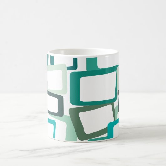 Moderne tussenliggende rechthoeken koffiemok (Center)