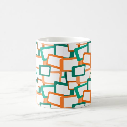 Moderne tussenliggende rechthoeken koffiemok (Center)