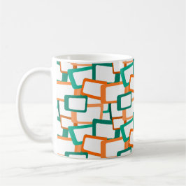 Moderne tussenliggende rechthoeken koffiemok