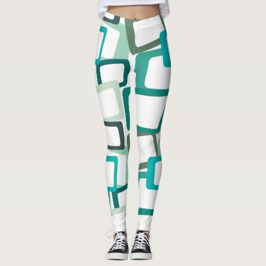 Moderne tussenliggende rechthoeken leggings (Voorkant)