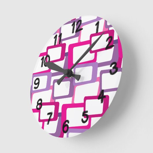 Moderne tussenliggende rechthoeken ronde klok (Hoek)