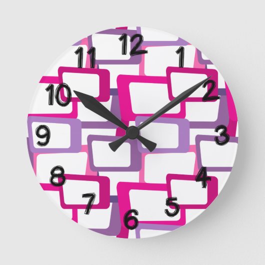Moderne tussenliggende rechthoeken ronde klok (Voorkant)