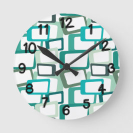 Moderne tussenliggende rechthoeken ronde klok