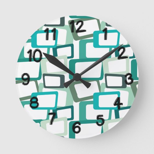 Moderne tussenliggende rechthoeken ronde klok (Voorkant)