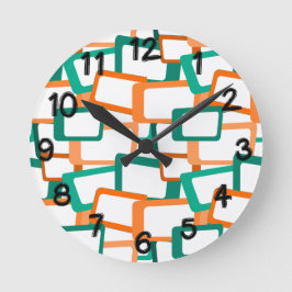 Moderne tussenliggende rechthoeken ronde klok