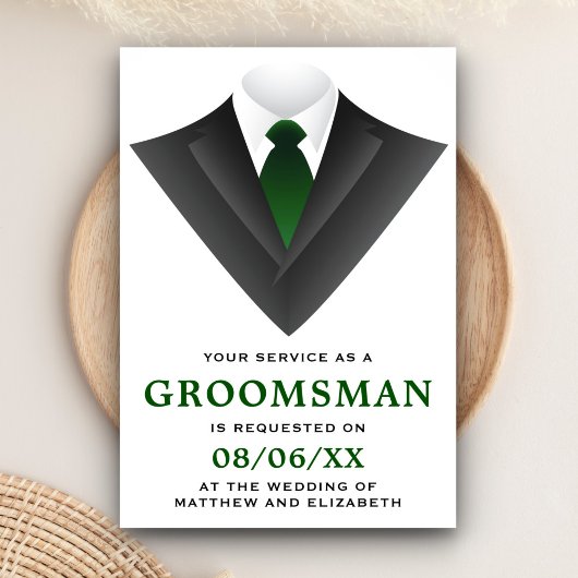 Moderne Tuxedo Bruidsjonker Uitnodiging
