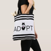 Moderne Tuxedo Wilde Kat Adoptie Tote Bag (Dichtbij)