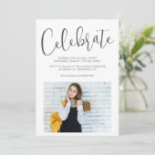 Moderne Twee Foto Afstuderen Kaart (Staand voorkant)