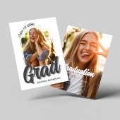 Moderne twee foto afstuderen partij kaart