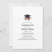 Moderne twee foto afstuderen partij kaart (Achterkant)