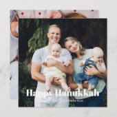 Moderne twee foto dubbelzijdige aangepaste tekst C Feestdagenkaart (Voorkant / Achterkant)