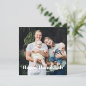 Moderne twee foto dubbelzijdige aangepaste tekst C Feestdagenkaart (Staand voorkant)