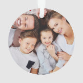 Moderne twee foto dubbelzijdige aangepaste tekst C Ornament (achterkant)