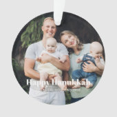 Moderne twee foto dubbelzijdige aangepaste tekst C Ornament (voorkant)