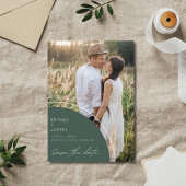 Moderne twee foto QR code bruiloft Save The Date