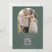 Moderne twee foto QR code bruiloft Save The Date (Achterkant)