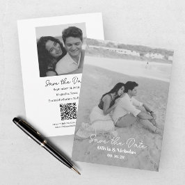 Moderne Twee Foto Save The Date