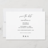 Moderne Twee Foto sparen de Witte Datum Kaart (Achterkant)