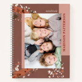 Moderne twee foto Terrazzo Persoonlijke naam Notitieboek (Voorkant)