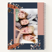 Moderne twee foto Terrazzo Persoonlijke naam Notitieboek (Achterkant)