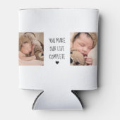 Moderne twee foto | U maakt ons leven compleet Blikjeskoeler (Voorkant)