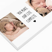 Moderne twee foto | U maakt ons leven compleet Canvas Afdruk