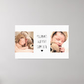Moderne twee foto | U maakt ons leven compleet Canvas Afdruk (Voorkant)