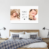 Moderne twee foto | U maakt ons leven compleet Canvas Afdruk (Insitu (Slaapkamer))