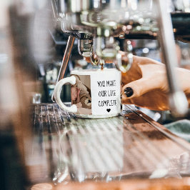 Moderne twee foto | U maakt ons leven compleet Espresso Kop