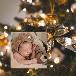 Moderne twee foto | U maakt ons leven compleet Keramisch Ornament