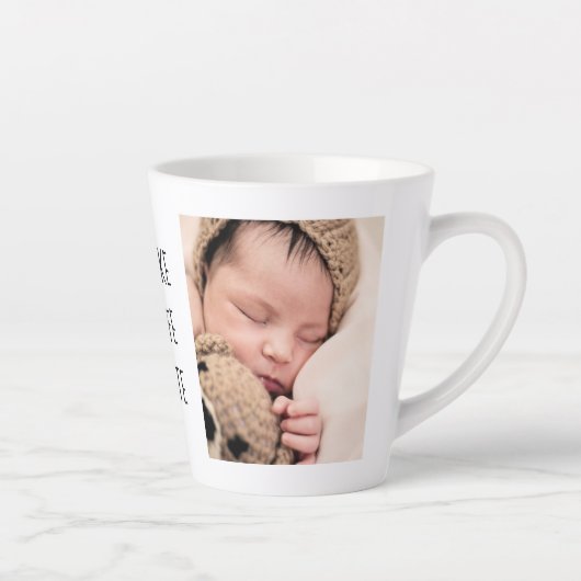 Moderne twee foto | U maakt ons leven compleet Latte Mok (Rechts)