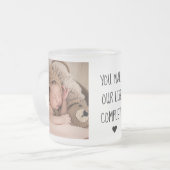 Moderne twee foto | U maakt ons leven compleet Matglas Koffiemok (Voorkant links)