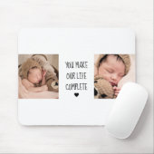 Moderne twee foto | U maakt ons leven compleet Muismat (Met muis)