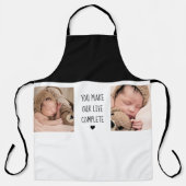Moderne twee foto | U maakt ons leven compleet Schort (Voorkant)