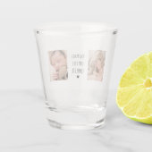 Moderne twee foto | U maakt ons leven compleet Shot Glas (Achterkant)