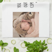 Moderne twee foto | U maakt ons leven compleet Theedoek (Gevouwen)